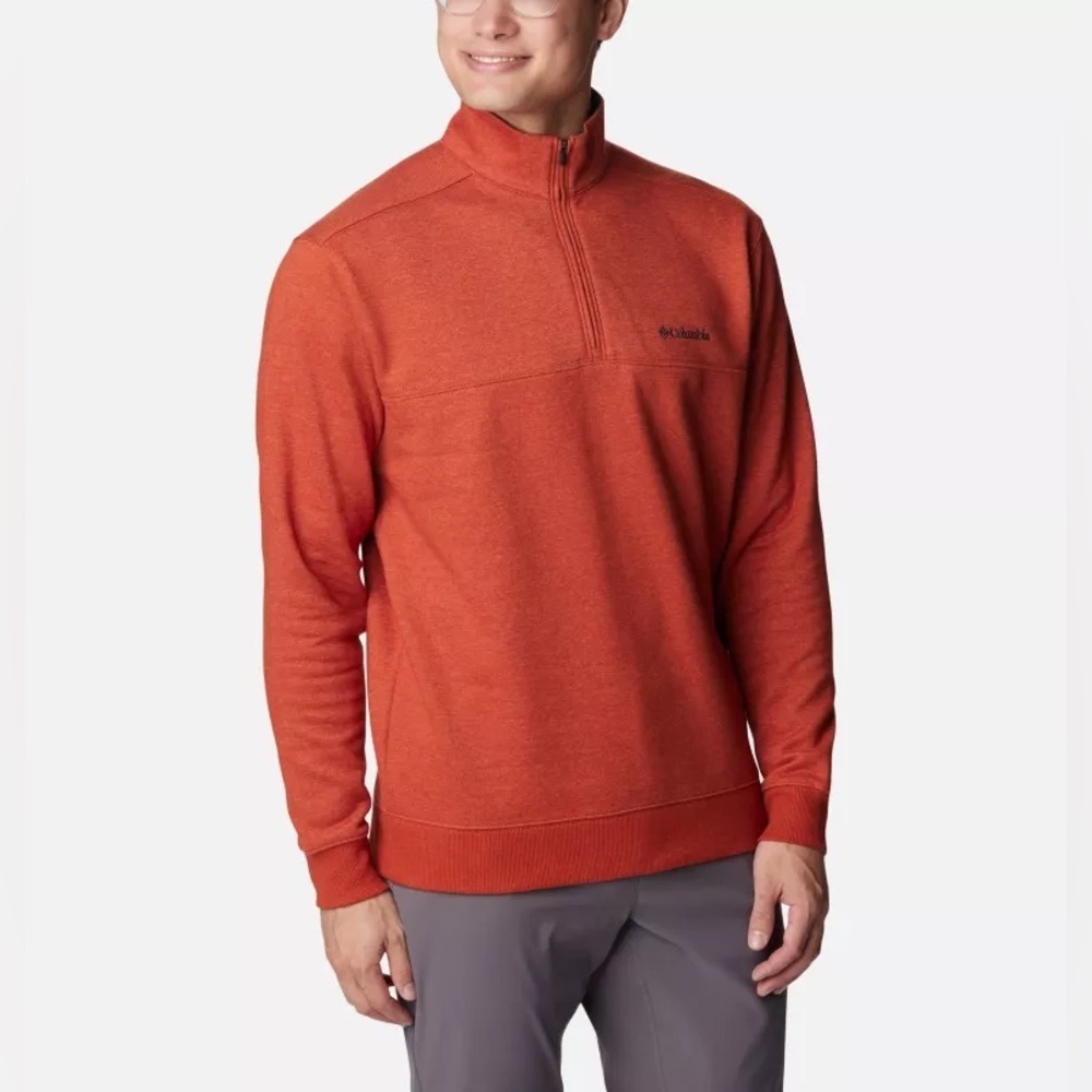 Columbia Orange Quarter Zip Sweater Small